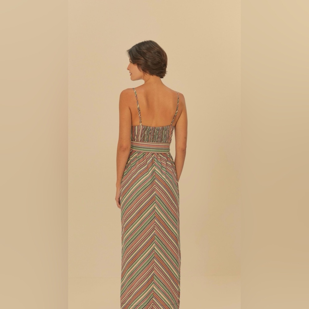 FARM RIo Striped Multicolor Wrap Dress - Picture 4 of 4